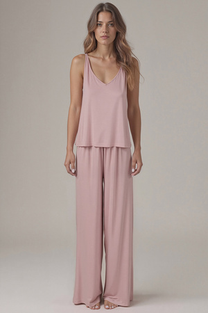 Komplet top + spodnie Vivisence 2046 różowy