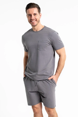 Moraj PDM3400-008 piżama męska z kieszeniami graphite