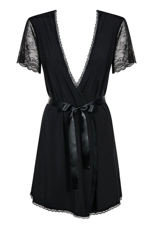 Obsessive Miamor robe Nocna peniuar, czarny