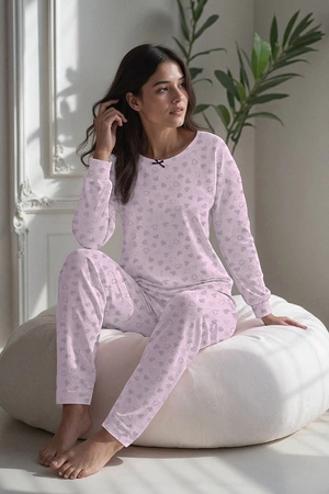 Piżama Vivisence 2023 jasny różowy