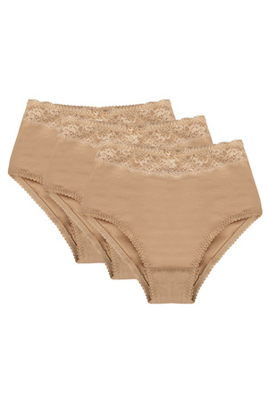 Wysokie figi Mitex Eva 3-pak beż 