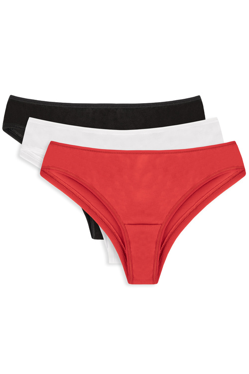 Brazyliany Vivisence 4018 3-pack czarny/biały/czerwony