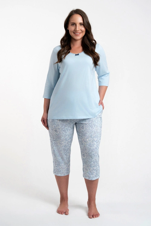 Nocna piżamaItalian Fashion Salli r.3/4 sp.3/4 niebieski/druk