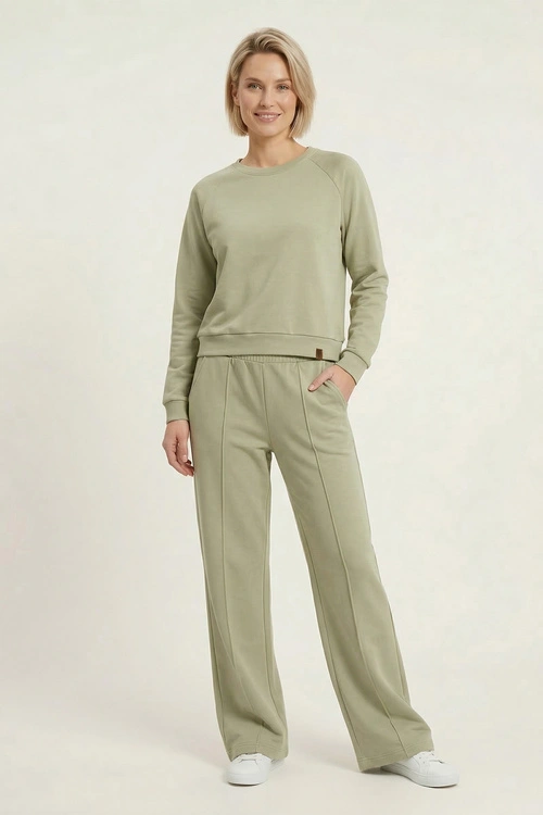 Vivisence 9208kmpl komplet dresowy bluza i spodnie w kant oliwkowy