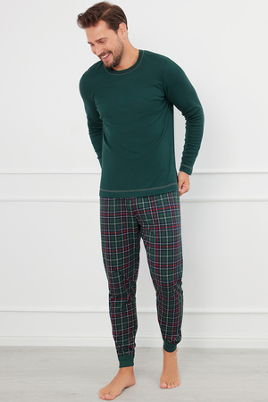 Piżama Italian Fashion Fogo dł.r. dł.sp. zielony/druk