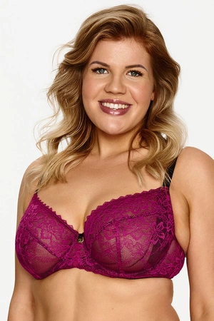 Lupo 2615 BIG biustonosz miękki na fiszbinach, siateczka fuksja