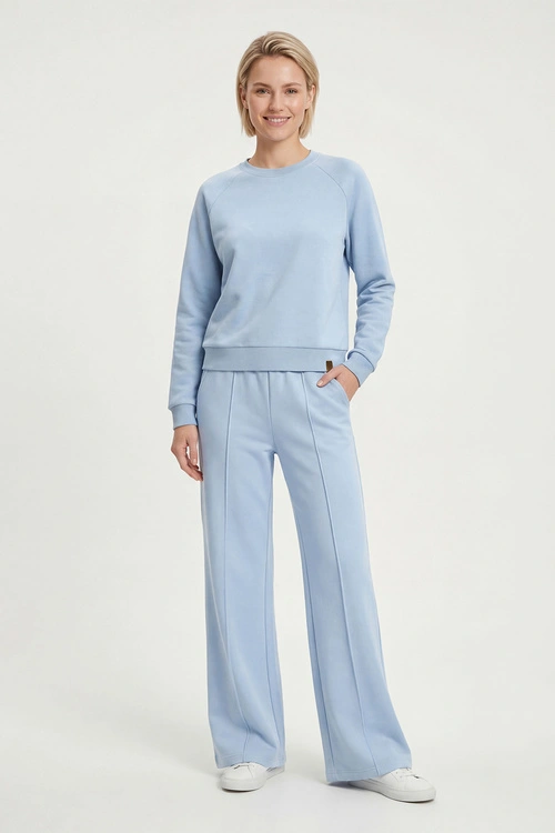 Vivisence 9208kmpl komplet dresowy bluza i spodnie w kant błękitny