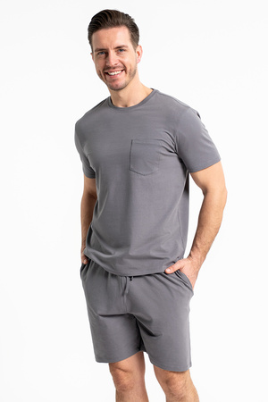 Moraj PDM3400-008 piżama męska z kieszeniami graphite