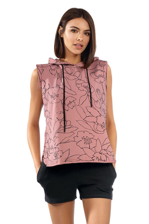 Bluza nierozpinana Reviver F5506 pudrowy róż