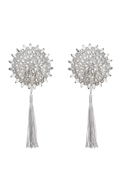 Akcesoria do biustonosza osłonki Obsessive Mistiqua nipple cover silver