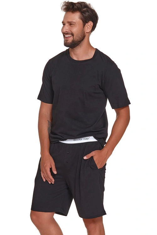 Doctor Nap PMB.4332 piżama męska bawełniana black
