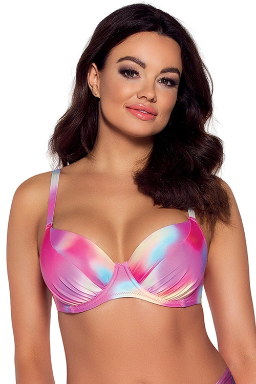 Kostium kąpielowy biustonosz usztywniany Ava SK-163 pastel tie dye 