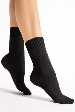 Wyrób pończoszniczy skarpetki Fiore Furka Pass 60 DEN G1160 black 