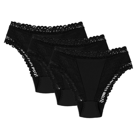 Wol-Bar Abra 3-pak Majtki figi, czarny