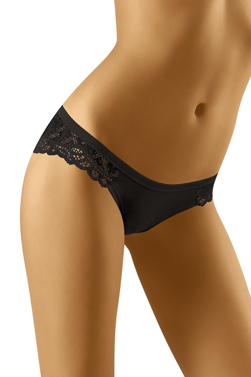 Wol-Bar Soft Fluffy Majtki figi, czarny