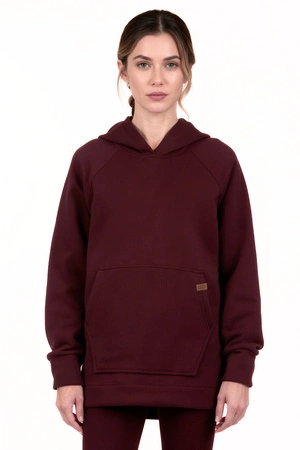 Vivisence 9006 bluza z kapturem, miękka bawełna bordowy