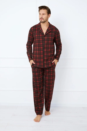 Piżama Italian Fashion Nicolas dł.r. dł.sp. druk/czerwony