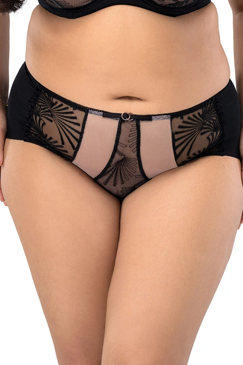 Nessa Candy N02 figi wysokie z koronką czarny