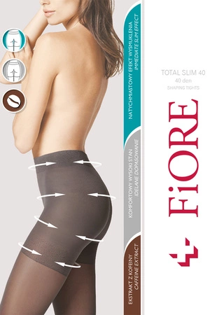 Fiore Total Slim 40 den M5207 Wyrób pończoszniczy rajstopy, graphite