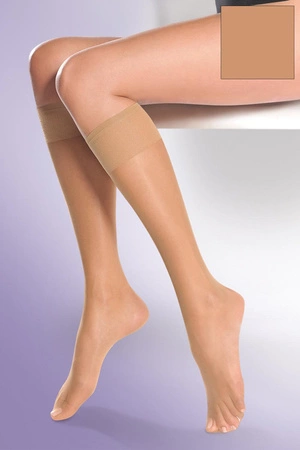 Gabriella Super Bezuciskowe 15 Den Lycra Code 504 Wyrób pończoszniczy podkolanówki, beige