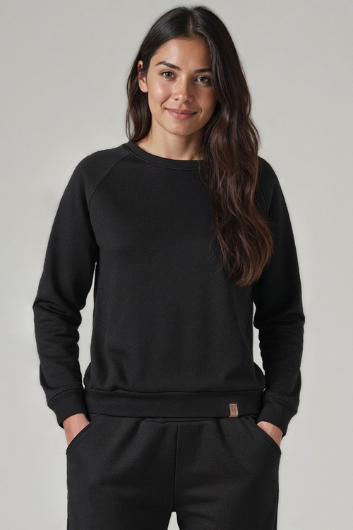 Vivisence 9004 bluza nierozpinana z okrągłym dekoltem czarny