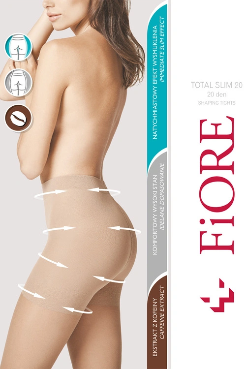 Fiore Total Slim 20 den M5206 Wyrób pończoszniczy rajstopy, light natural