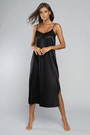 Italian Fashion Dotyk ws.r. długa Nocna koszula, czarny