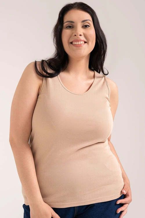 Moraj BD1000 300 MAXI koszulka na ramiączkach bawełniana beige
