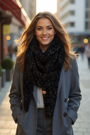 Szalik Vivisence 7111 czarny 