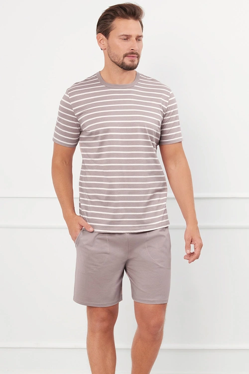 Nocna piżama Italian Fashion Bert kr.r. kr.sp. cappuccino