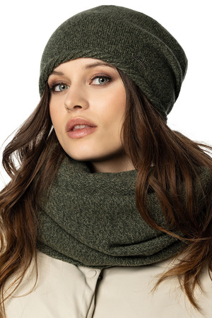 Czapka Vivisence 7087 zielony melanż 