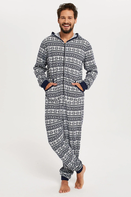 Italian Fashion Alaska Men dł.r. dł.sp. Nocna kombinezon, granat