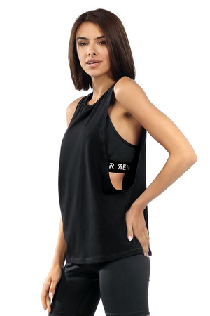 Koszulka bez rękawów Reviver F5524 czarny