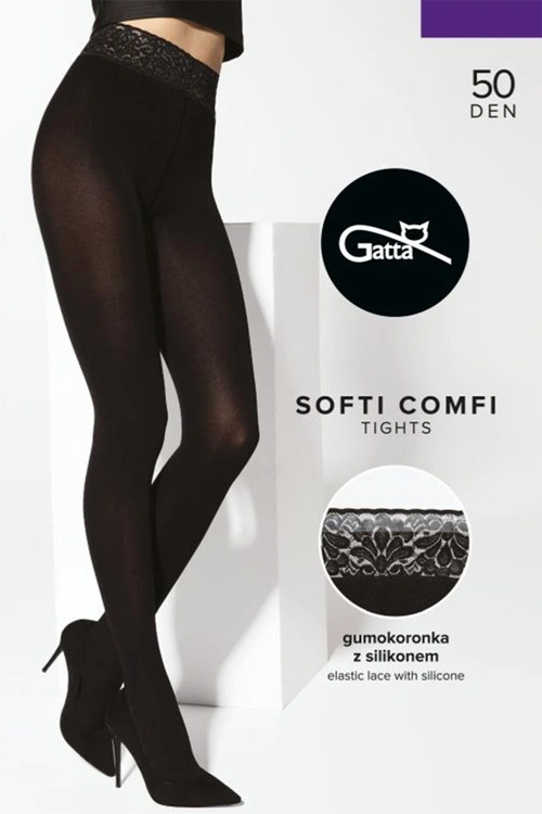 Wyrób pończoszniczy rajstopy Gatta Softi-Comfi 50 DEN nero
