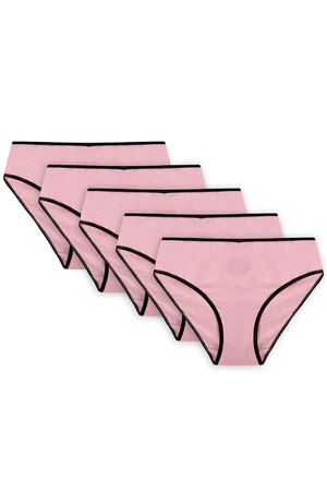 Figi Vivisence 4016 5-pack gumka czarna: róż