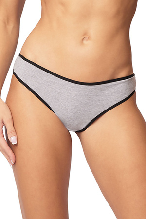 Majtki brazyliany Vivisence 4019 gumka czarna: szary