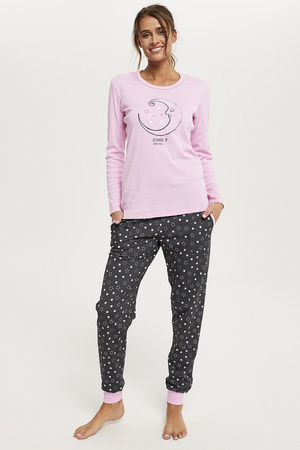 Italian Fashion Antilia dł.r. dł.sp. Nocna piżama, róż/druk