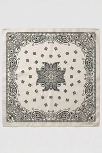 Vivisence S65-017 apaszka jedwabna paisley beżowy/czarny