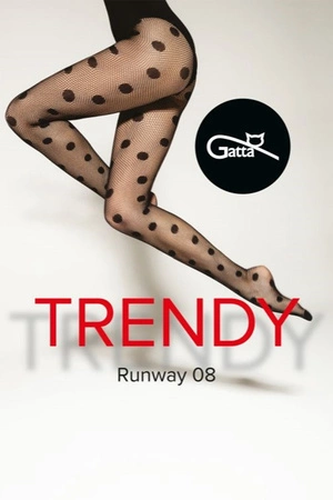 Wyrób pończoszniczy rajstopy Gatta Runway 08 nero