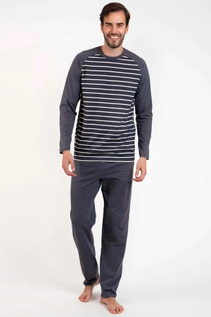 Nocna piżama Italian Fashion Lars dł.r. dł.sp. grafit 