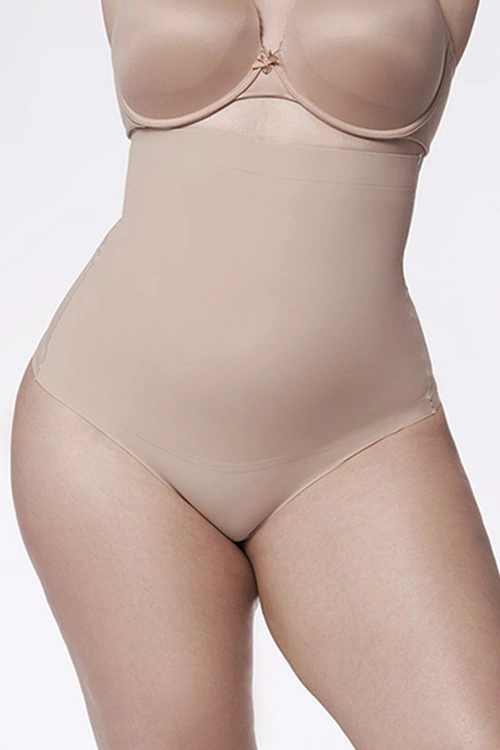 Julimex 275 Stringi Wysoka Talia Majtki stringi modelujące, natural