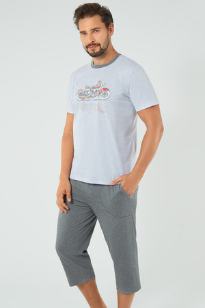 Piżama Italian Fashion Junak kr.r. sp.3/4 j.melanż/śr.melanż 