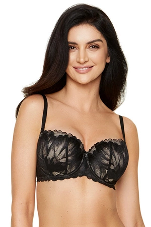 Gorteks Moon/B1 Biustonosz push-up, czarny