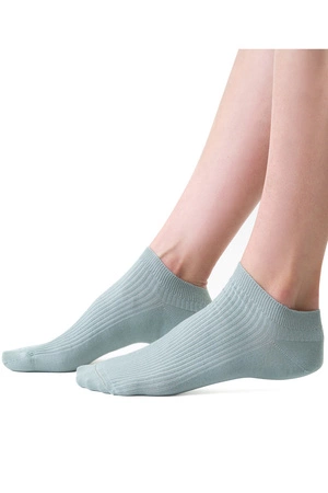 Skarpety stopki Steven 137 prążki zielony 009 