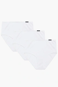 Atlantic 3BLP-604 wysokie figi 3 pack z bawełny biały