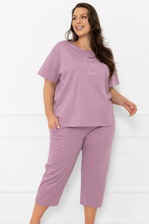 Piżama Italian Fashion Ksara kr.r. sp.3/4 wrzos