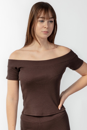 Bluzka hiszpanka Dkaren Bayo-Bl czekolada