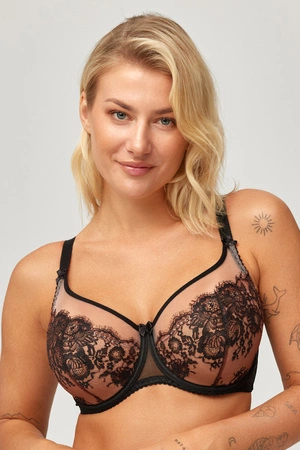 Azal Sara biustonosz miękki na fiszbinach, regulowane ramiączka czarny