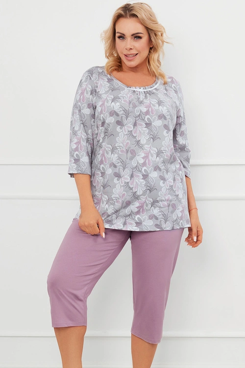 Piżama Italian Fashion Ardila r.3/4 sp.3/4 druk/wrzos