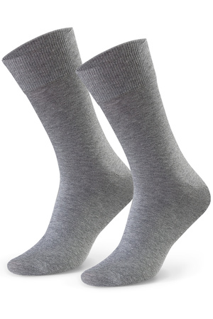 Skarpety za kostkę Steven 056 garniturowe gładkie melanż szary 102 